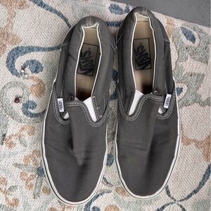 Vans Grey Slip-On Sneakers